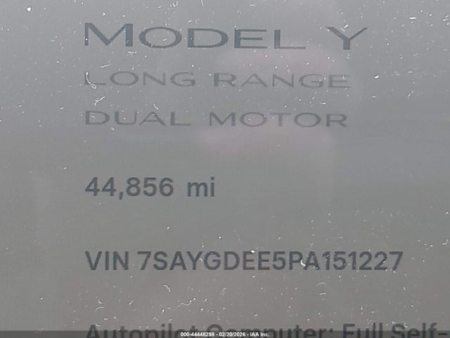 7SAYGDEE5PA151227 Tesla Model Y
