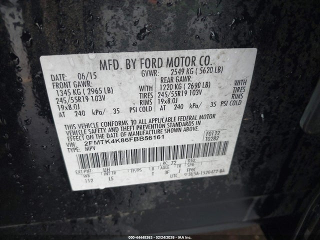 Ford Edge Titanium 2015 2FMTK4K86FBB56161 Image 9