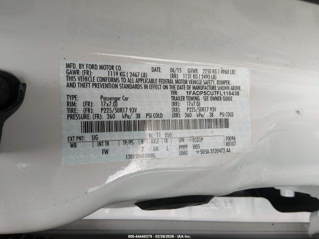 2015 FORD C-MAX ENERGI 1FADP5CU7FL118438 Photo 8