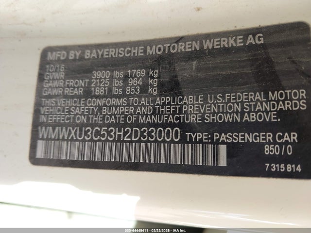 2017 MINI HARDTOP WMWXU3C53H2D33000 Photo 8