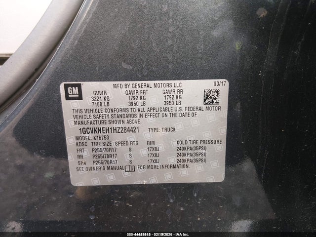1GCVKNEH1HZ284421 Chevrolet Silverado 1500 Wt