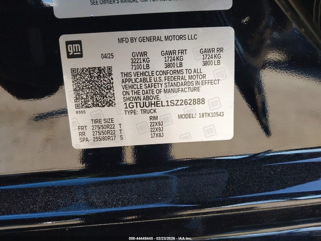 2025 GMC SIERRA 1500 1GTUUHEL1SZ262888 Photo 8