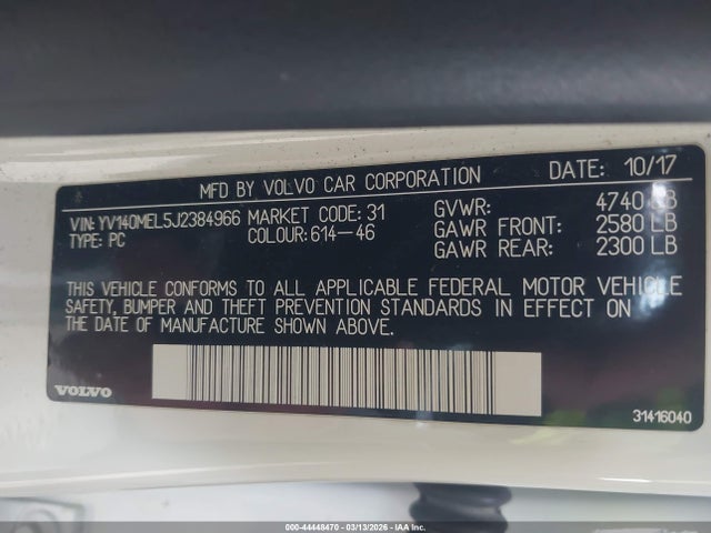 2018 VOLVO V60 YV140MEL5J2384966 Photo 8