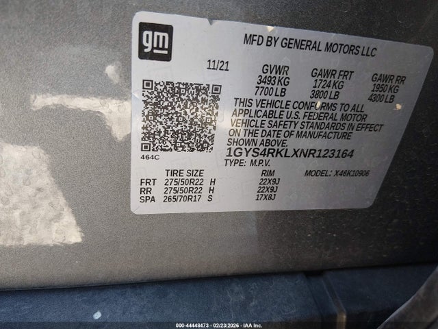 Продаж на аукціоні авто 2022 Cadillac Escalade Esv 4wd Sport Platinum, vin: 1GYS4RKLXNR123164, номер лоту: 44448473