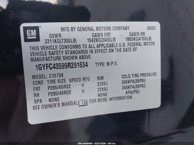 2009 CADILLAC ESCALADE HYBRID 1GYFC43599R291634 Photo 8