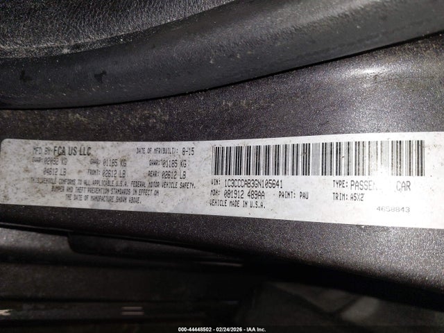 Продаж на аукціоні авто 2016 Chrysler 200 Limited, vin: 1C3CCCAB3GN105641, номер лоту: 44448502