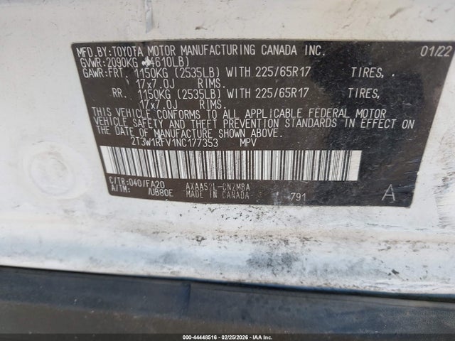Toyota Rav4 Xle 2022 2T3W1RFV1NC177353 Image 9