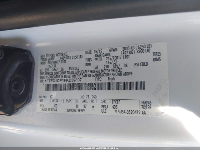 Ford F-150 Xl 2015 1FTEX1CP1FKD59807 Image 9
