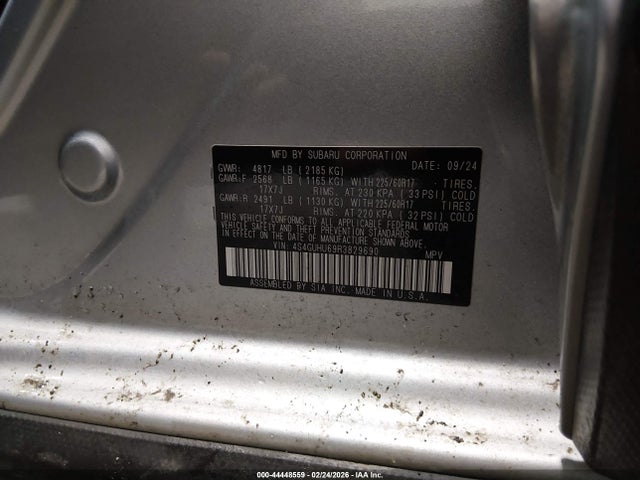 4S4GUHU69R3829690 Subaru Crosstrek Wilderness