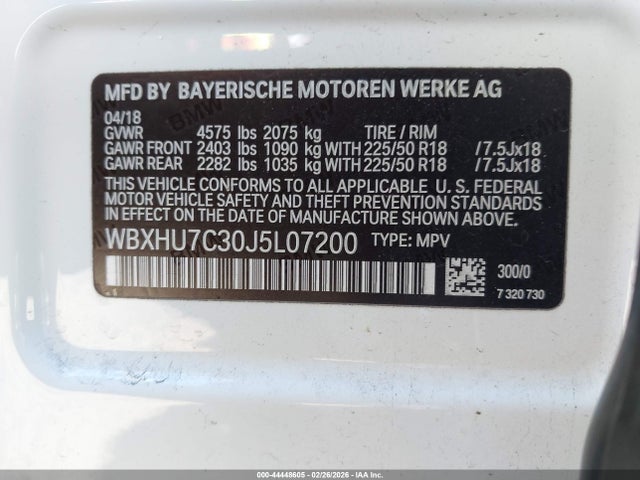 2018 BMW X1 WBXHU7C30J5L07200 Photo 8