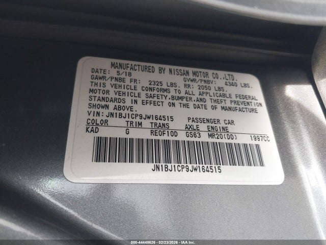 JN1BJ1CP9JW164515 Nissan Rogue Sport Sv