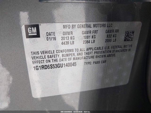 Chevrolet Volt Premier 2016 1G1RD6S53GU140045 Image 9