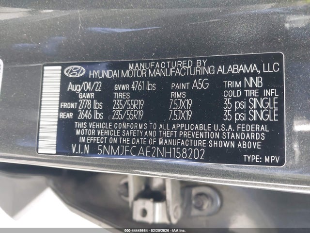 Hyundai TUCSON SEL 2022 5NMJFCAE2NH158202 Image 9