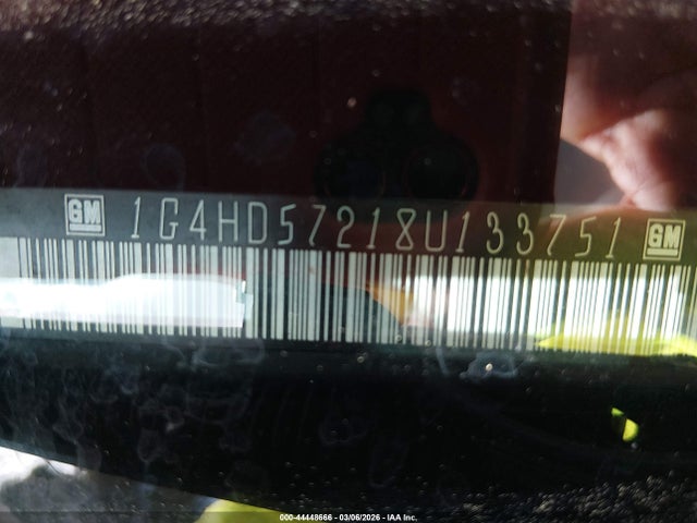 44448666 :رقم المزاد ، 1G4HD57218U133751 vin ، 2008 Buick Lucerne Cxl مزاد بيع
