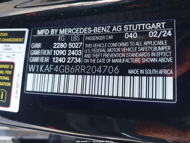 2024 MERCEDES-BENZ C 300 W1KAF4GB6RR204706 Photo 8