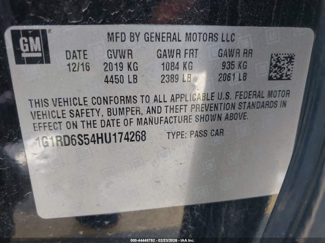 1G1RD6S54HU174268 Chevrolet Volt Premier