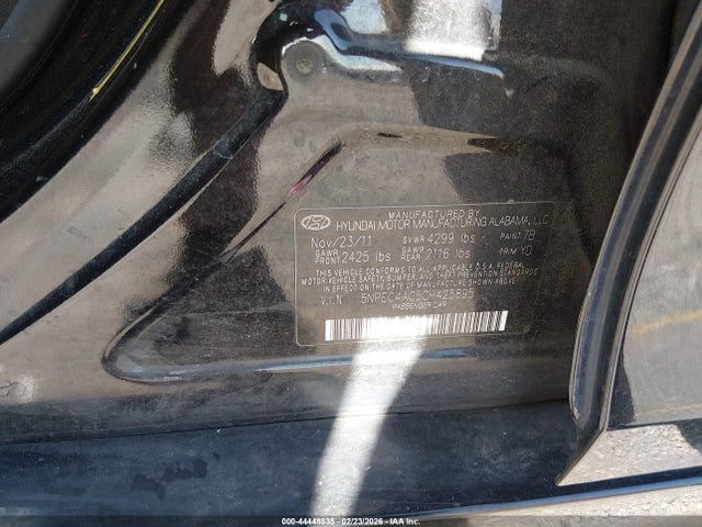 Продажа на аукционе авто 2012 Hyundai Sonata Limited, vin: 5NPEC4AC5CH425895, номер лота: 44448835