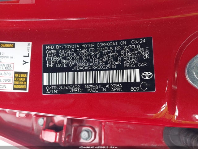 2024 TOYOTA PRIUS PRIME JTDACACUXR3022938 Photo 8