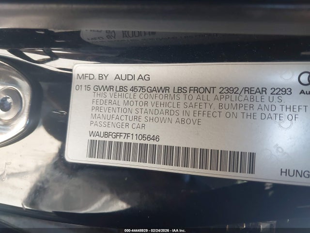 2015 AUDI A3 WAUBFGFF7F1105646 Photo 8