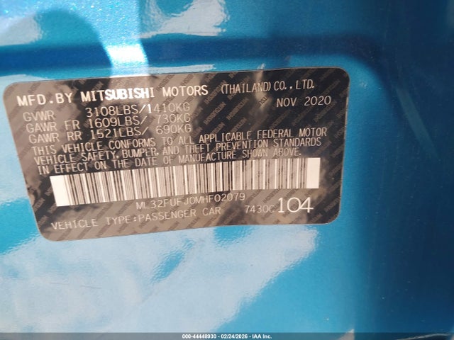 2021 MITSUBISHI MIRAGE G4 ML32FUFJ0MHF02079 Photo 8