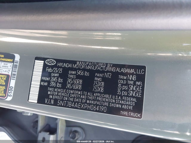 Hyundai Santa Cruz Sel 2023 5NTJB4AEXPH064190 Image 9