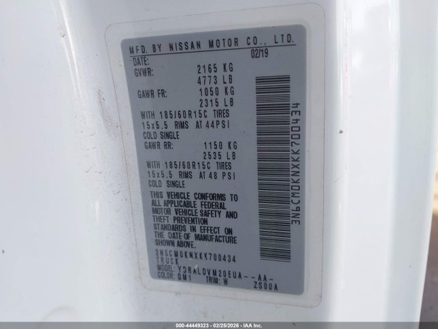 Nissan Nv200 S 2019 3N6CM0KNXKK700434 Image 9