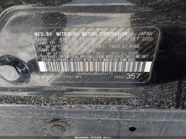 2021 MITSUBISHI OUTLANDER SPORT JA4ARUAU5MU004170 Photo 8