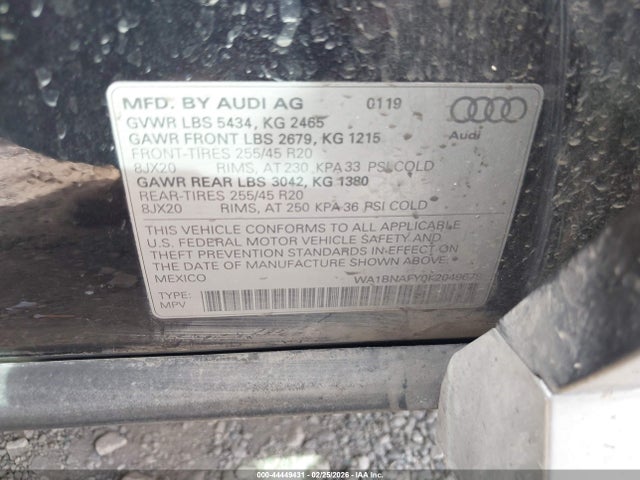 Продажа на аукционе авто 2019 Audi Q5 45 Premium, vin: WA1BNAFY0K2049679, номер лота: 44449431