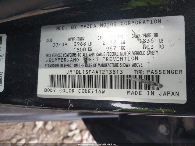 Продаж на аукціоні авто 2010 Mazda Mazda3 I Sport, vin: JM1BL1SF4A1213813, номер лоту: 44449442