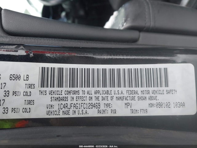 Aukcja sprzedaży 2015 Jeep Grand Cherokee Laredo, vin: 1C4RJFAG1FC129469, numer aukcji: 44449598