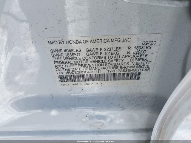 19UDE2F81LA011181 Acura ILX