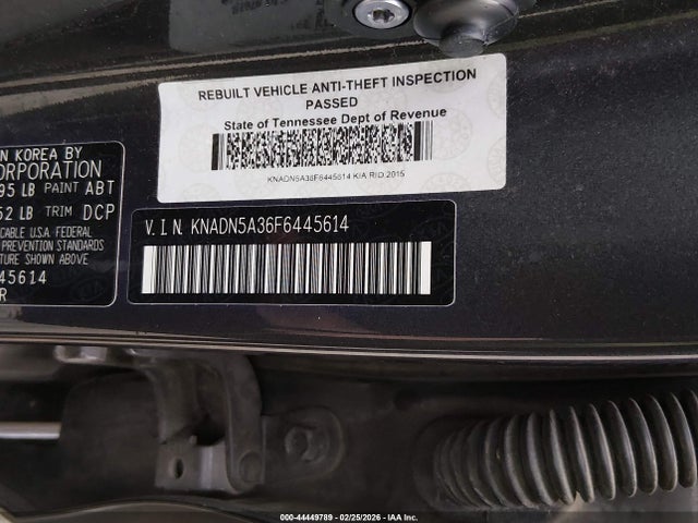 KIA RIO EX 2015 KNADN5A36F6445614 Image 9