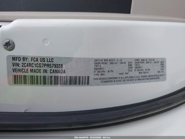 2023 CHRYSLER VOYAGER 2C4RC1CG7PR579338 Photo 8