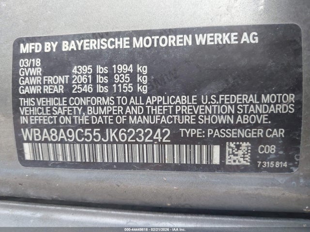 2018 BMW 320I WBA8A9C55JK623242 Photo 8