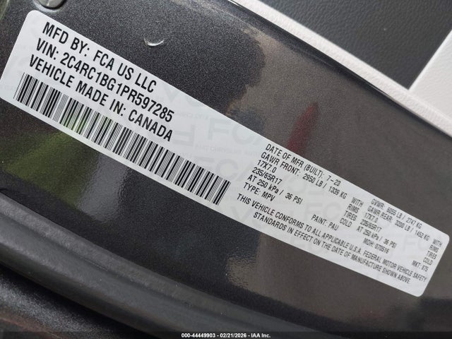 2023 CHRYSLER PACIFICA 2C4RC1BG1PR597285 Photo 8