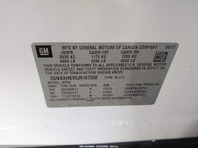 Chevrolet EQUINOX LS 2018 2GNAXHEV5J6167358 Image 9