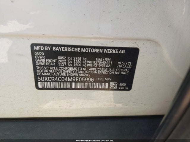 2021 BMW X5 5UXCR4C04M9E05996 Photo 8