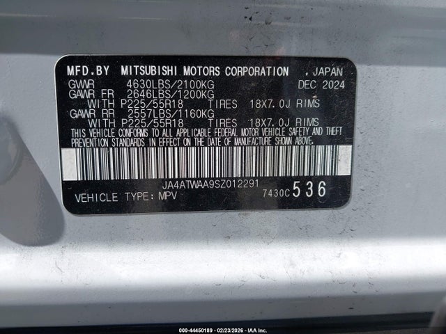 2025 MITSUBISHI ECLIPSE CROSS JA4ATWAA9SZ012291 Photo 8