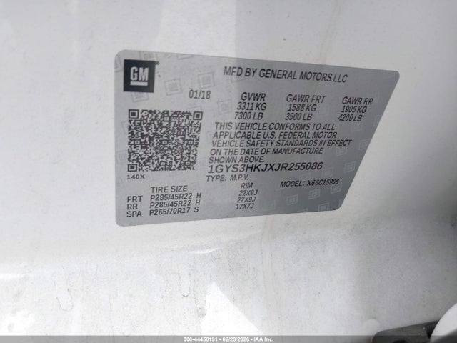 2018 CADILLAC ESCALADE ESV 1GYS3HKJXJR255086 Photo 8