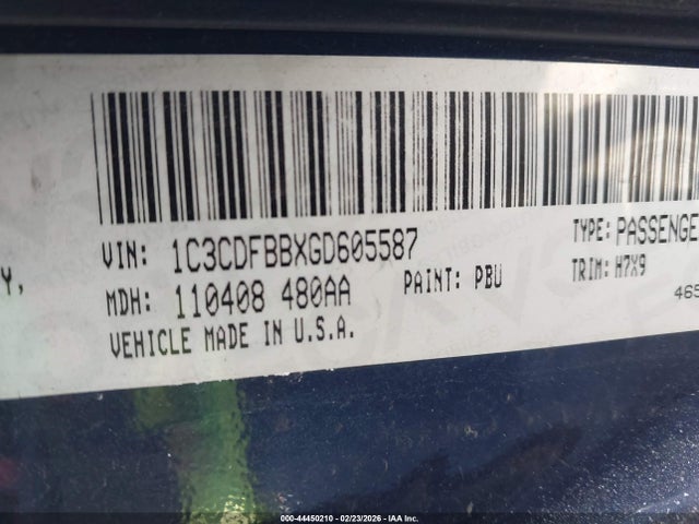 Aukcja sprzedaży 2016 Dodge Dart Sxt, vin: 1C3CDFBBXGD605587, numer aukcji: 44450210