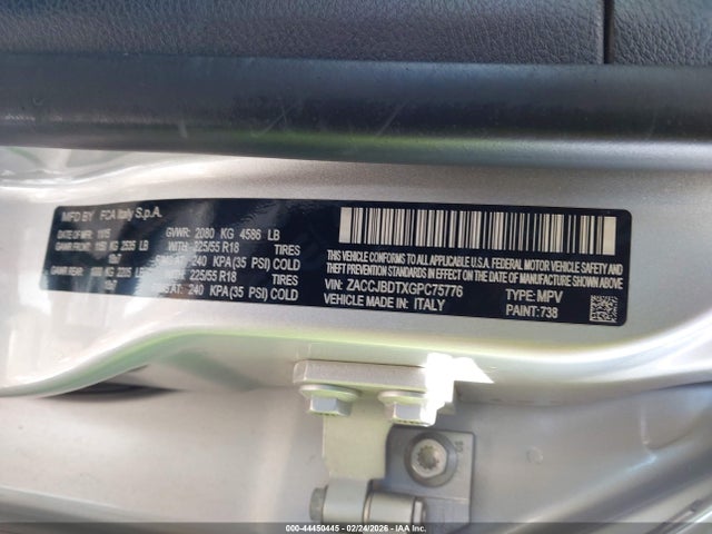 2016 JEEP RENEGADE ZACCJBDTXGPC75776 Photo 8