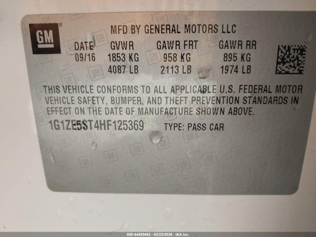 2017 CHEVROLET MALIBU 1G1ZE5ST4HF125369 Photo 8