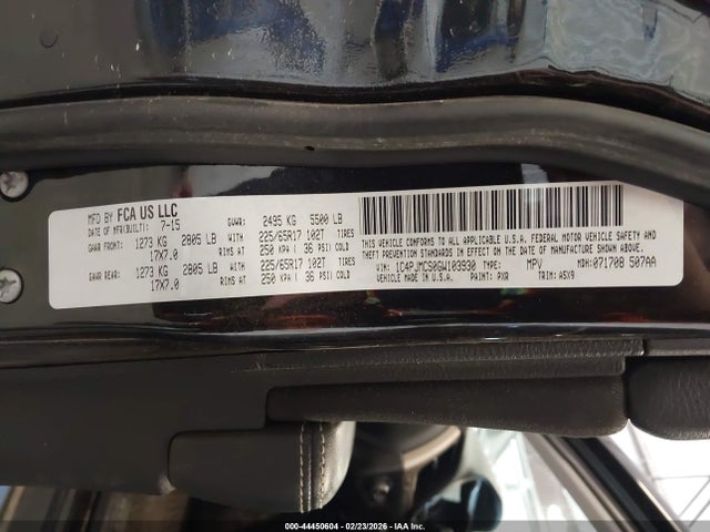 Продажа на аукционе авто 2016 Jeep Cherokee Latitude, vin: 1C4PJMCS0GW103930, номер лота: 44450604