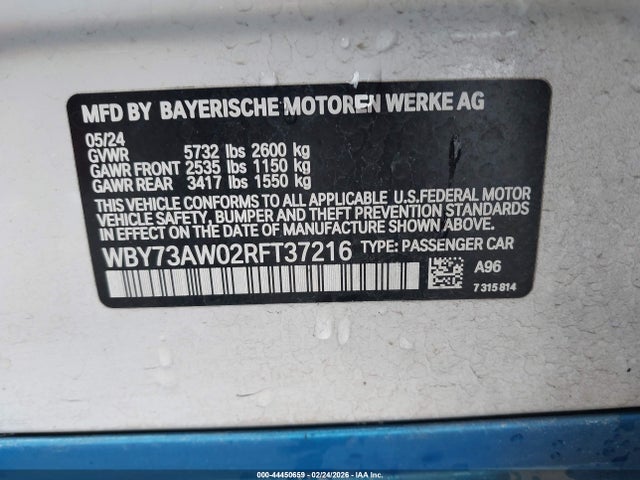 WBY73AW02RFT37216 BMW I4 Gran Coupe Edrive40