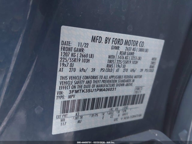 2023 FORD MUSTANG MACH-E 3FMTK3SU1PMA06031 Photo 8