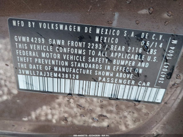 Volkswagen Jetta 2.0l Tdi 2014 3VWLL7AJ3EM438128 Image 9