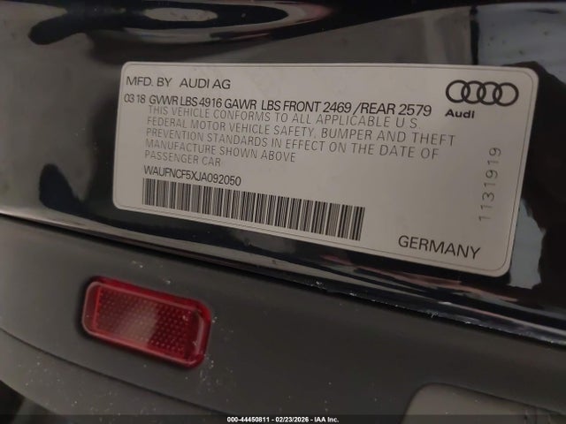 2018 AUDI A5 WAUFNCF5XJA092050 Photo 8
