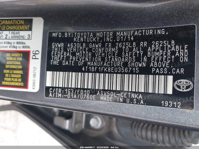 Toyota CAMRY LE 2014 4T1BF1FK8EU356715 Image 9