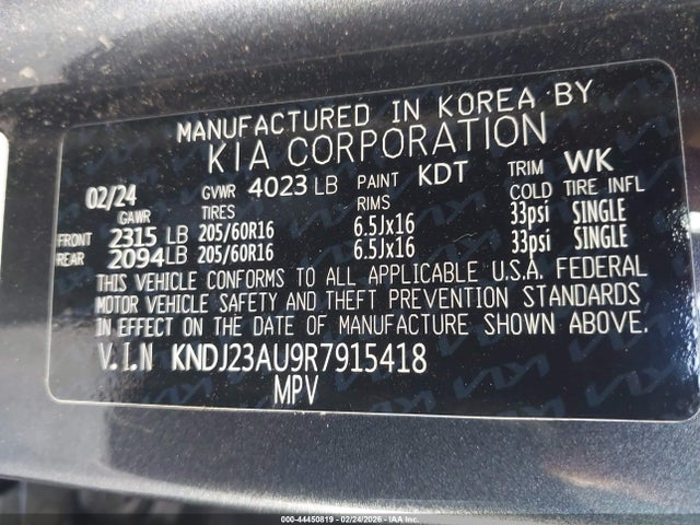 KNDJ23AU9R7915418 KIA SOUL LX
