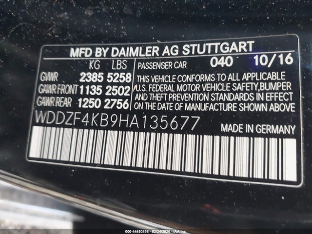 Продаж на аукціоні авто 2017 Mercedes-benz E 300 4matic, vin: WDDZF4KB9HA135677, номер лоту: 44450898